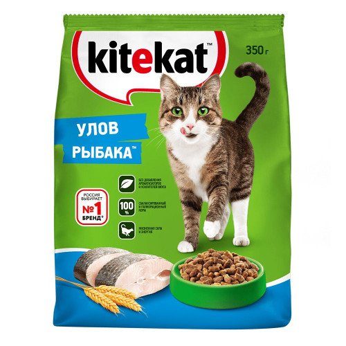 Сухой корм для кошек Kitekat Улов рыбака, с рыбой